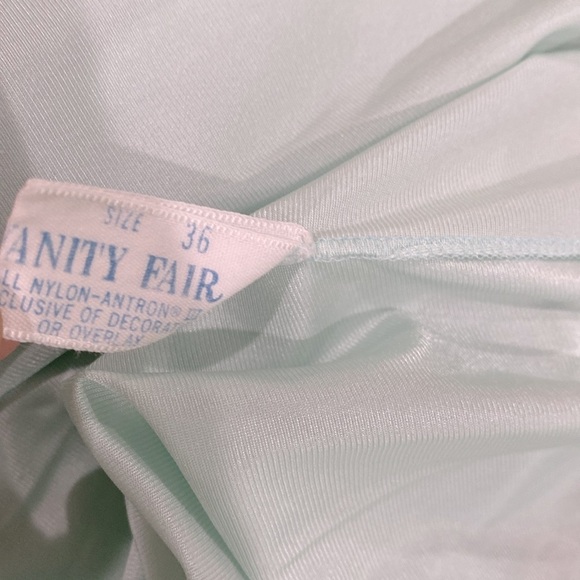 Vintage sea foam green maxi ship and robe set Vanity Fair size 36 - Picture 7 of 9